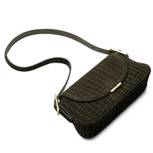 The Pamela Crossbody Bag, Olive Croc