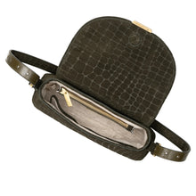 The Pamela Crossbody Bag, Olive Croc
