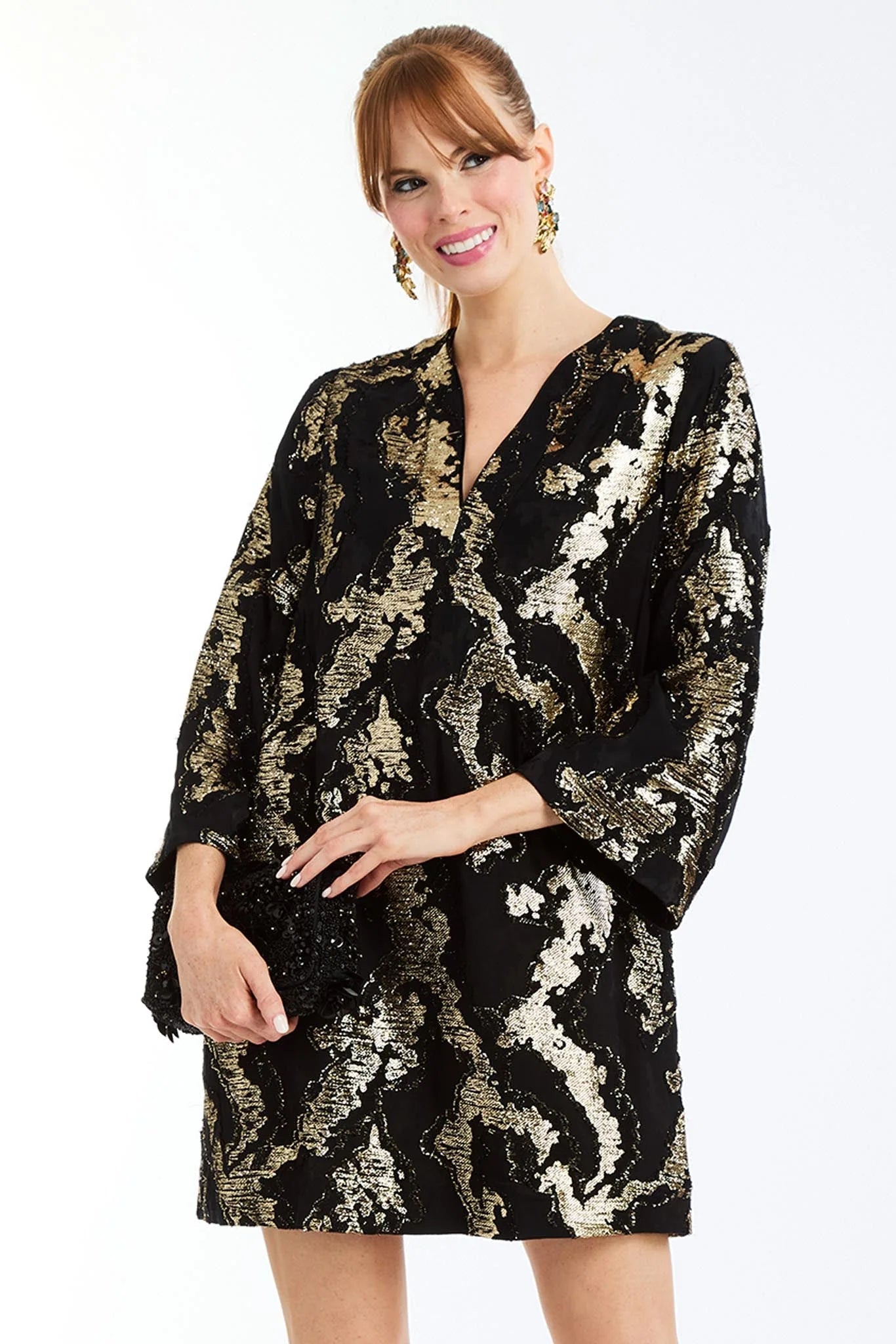 Ines Mini Dress M / Black/Gold Metallic Ines Mini Dress M / Black/Gold Metallic