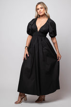 maxi dress with cinched waist