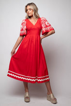 thml red midi dress