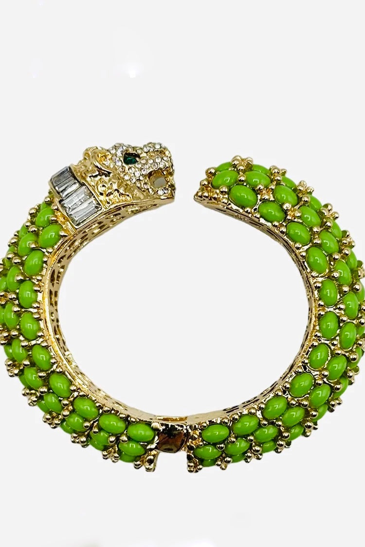 single leopard bracelet garland green