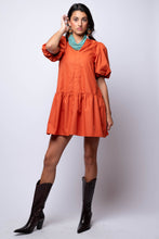 Terracotta Puff Sleeve Mini