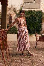 Kit Skirt in Ceramica - Front view showing high rise and midi length