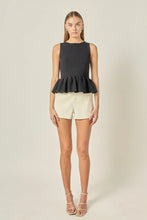 Peplum Sleeveless Knit Top