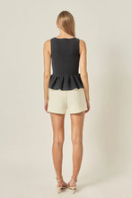 Peplum Sleeveless Knit Top