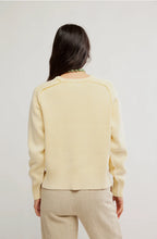 Free People lightweight crewneck sweater in Banana Cream