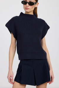 Model wearing Prudence Shorts styled with Karalie Knit Top