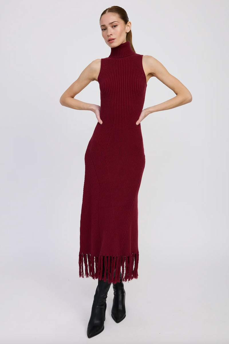 Model wearing Nathalia Maxi Sweater Dress front view