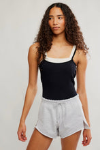 Light gray Knockout Short with a drawstring waist and side slits
