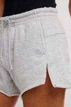 Light gray Knockout Short with a drawstring waist and side slits