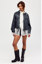 Blair Vegan Suede Sierra Jacket, Navy Wave