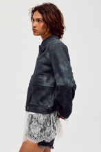 Blair Vegan Suede Sierra Jacket, Navy Wave