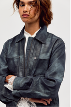 Blair Vegan Suede Sierra Jacket, Navy Wave