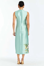 Mestiza New York Serena Midi Dress in Blue - Back view showing elegant silhouette and sophisticated design