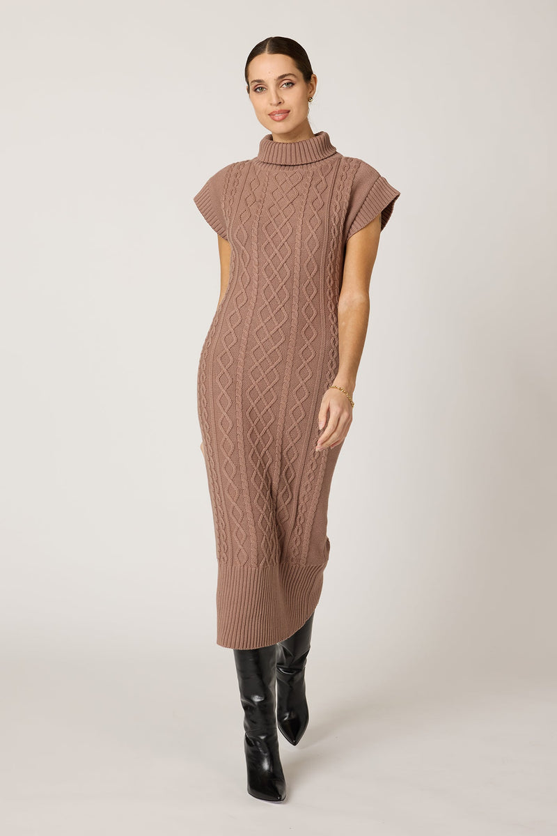 Model wearing the Shana Midi Dress by Cleobella