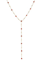 Bezel Gemstone Lariat
