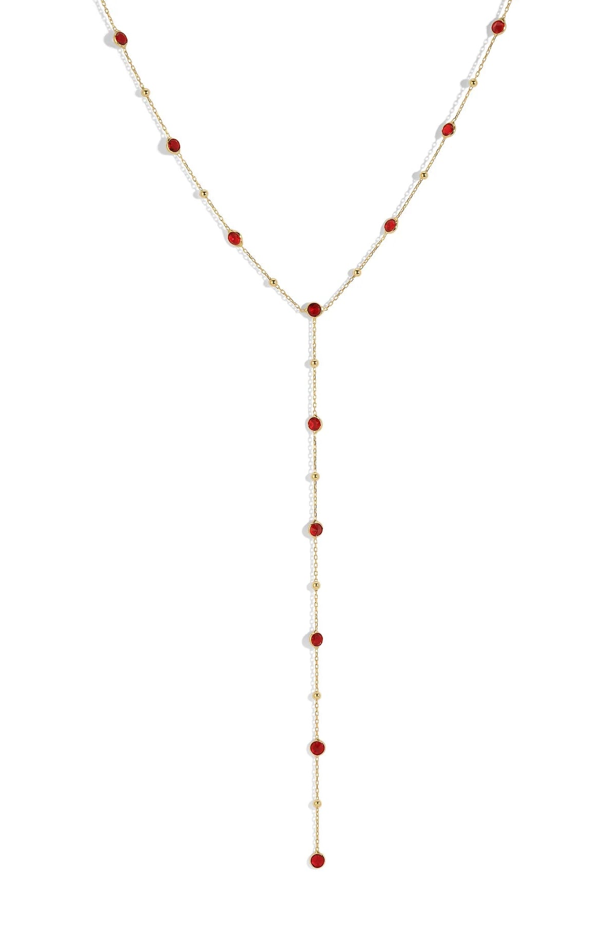 Bezel Gemstone Lariat