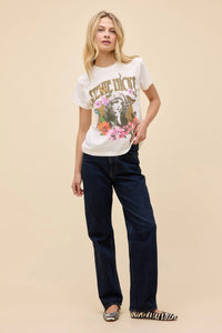 Daydreamer LA Stevie Nicks tee in soft white cotton with faded rock graphics