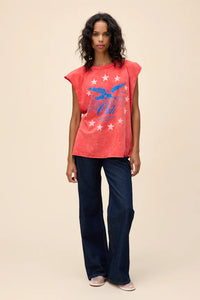 Daydreamer LA Johnny Cash tee with American Rebel and Nashville text in bold graphic style