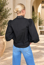 Tie neck Piped Blouse