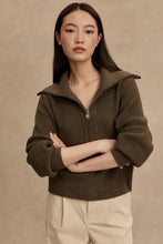 Maura Half-Zip Rib Knit