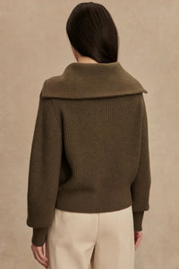 Maura Half-Zip Rib Knit