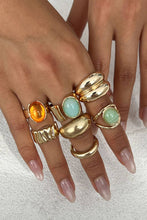 Lyonlee - Chunky Ring Set with Gemstones: 4