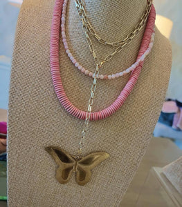 Brass Butterfly Necklace