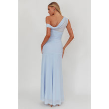 One and Only Collective - ONE SHOULDER SHEER MAXI DRESS / KA0334D: ICE BLUE / XS-S-M-L(1-3-2-1)