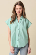 Olivaceous - Brielle Striped Flutter Sleeve Blouse: Brown / Contemporary / M