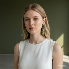 Michael Nash Jewelry - Kathryn Olive And Yellow Polka Dot Drop Earring
