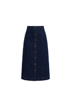 ALLISON Ambrose Midi Skirt in Indigo, styled product view 13