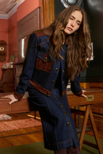 ALLISON Ambrose Midi Skirt in Indigo, styled product view 15