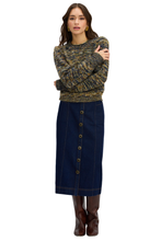ALLISON Ambrose Midi Skirt in Indigo, styled product view 8