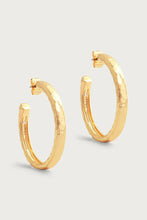Anabel Aram Farrier Medium Hoops, Gold, front product view