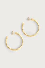 Anabel Aram Farrier Medium Hoops, Gold, detail view 2