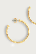 Anabel Aram Farrier Medium Hoops, Gold, detail view 3