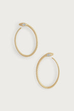 Anabel Aram Serpent Hoop Earrings, front product view