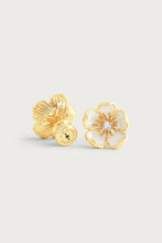 Anabel Aram Wildflowers Enameled Stud Earrings, detail view 4