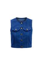 ALLISON New York Andie Vest in Navy, clean front product view