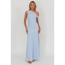 One and Only Collective - ONE SHOULDER SHEER MAXI DRESS / KA0334D: ICE BLUE / XS-S-M-L(1-3-2-1)
