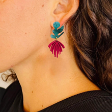 Matisse Earrings - Turquoise/Hot Pink