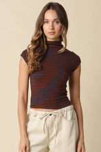 Mila Stripe Mock Neck Top