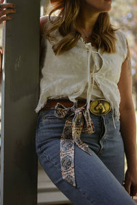 Bloomin' Bronc Western Cowgirl Silk Twilly