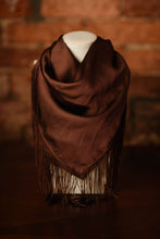 Chocolate brown Tatum James Designs Solid Fringe Scarf