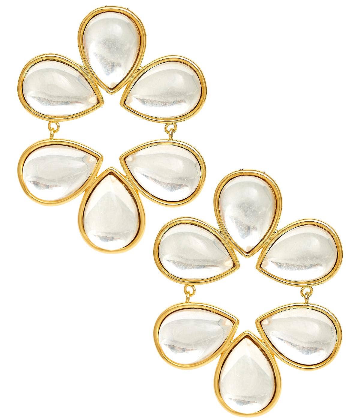 Lisi Lerch - Elise Earring - 18k Gold Plated - WS: Post / Clear