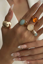 Lyonlee - Chunky Ring Set with Gemstones: 3