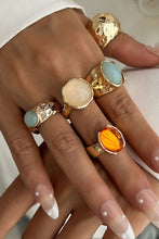 Lyonlee - Chunky Ring Set with Gemstones: 1
