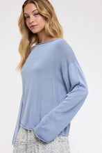 Wishlist Apparel - LIGHTWEIGHT ROLLED HEM SWEATER / WL25-12104: MELON / L